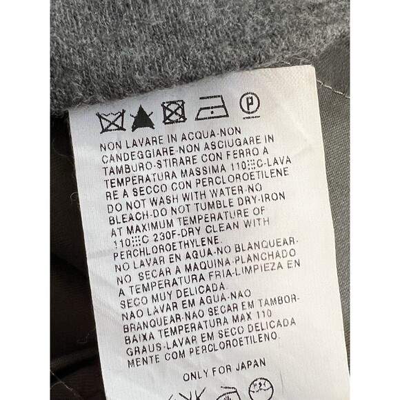 Max Mara Gray Split-Neck Shift Sheath Dress 100% Virgin Wool Lined SZ 44 US 10 - Picture 9 of 13